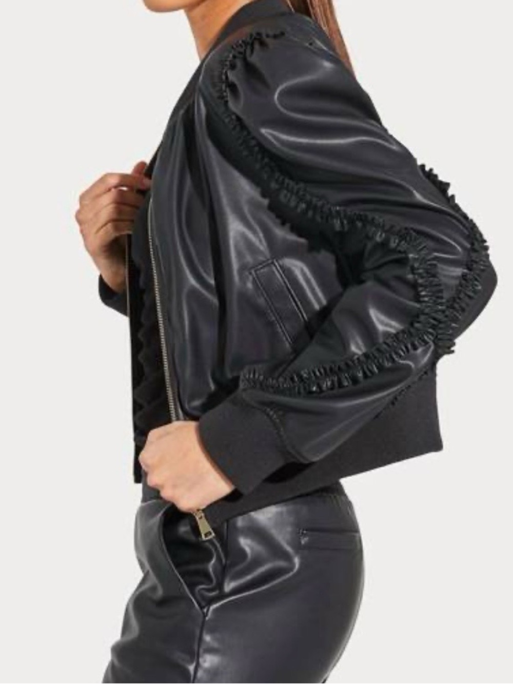Generation Love Black Faux leather Jacket Medium